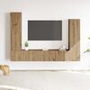 vidaXL 4-tlg. TV-Schrank-Set Wandmontage Artisan-Eiche Holzwerkstoff