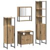 vidaXL Badezimmerm&ouml;bel-Set 4 Stk. Artisan-Eiche 33 x 33 x 185,5 cm