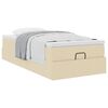 vidaXL Ottoman-Bett mit Matratze Creme 80x200 cm Stoff