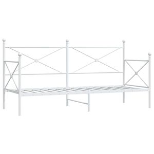 vidaXL Tagesbett ohne Matratze Wei&szlig; 75x190 cm Stahl