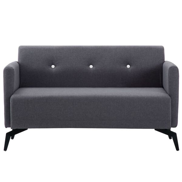vidaXL 2-Sitzer-Sofa Stoff 115x60x67 cm Dunkelgrau