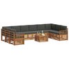 vidaXL Sofagarnituren 11 pcs Natur und Anthrazit Massivholz Akazie