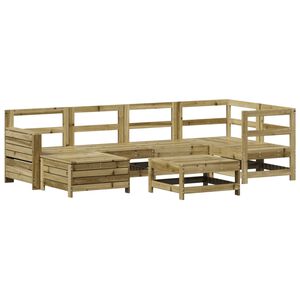 vidaXL 7-tlg. Garten-Sofagarnitur Kiefernholz Impr&auml;gniert