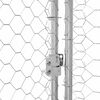 vidaXL Hundek&auml;fig mit Speicher 4 pcs Silber 8 x 2 x 2 m Stahl