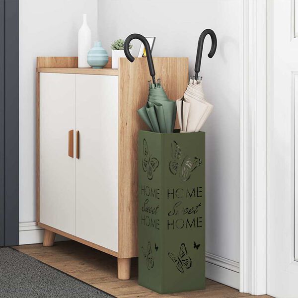 vidaXL Sonnenschirmhalter Oliv 15,5 x 15,5 x 49 cm Metall