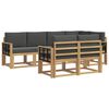 vidaXL Outdoor-Sofagarnitur 7 pcs Wei&szlig; und Anthrazit Polyester