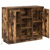 vidaXL LED-Sideboard Ger&auml;ucherte Eiche 90 x 32 x 75 cm Holzwerkstoff