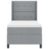 vidaXL Boxspringbett mit Matratze Hellgrau 200 x 90 cm Stoff