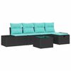 vidaXL Sofa Set 5 stk. Poly-Rattan
