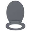 vidaXL Toilettensitz mit Absenkautomatik Quick-Release Grau Oval