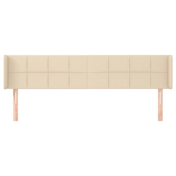 vidaXL Kopfteil mit Ohren Creme 183x16x78/88 cm Stoff