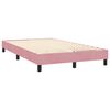 vidaXL Boxspringbett mit Matratze & LED Rosa 120x220 cm Samt