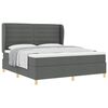 vidaXL Boxspringbett mit Matratze Dunkelgrau 90x190 cm Dunkelgrau