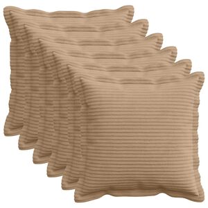 vidaXL Kissenbezug 6 stk. HOUTEN Braun 30 x 30 cm Cord