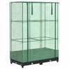 vidaXL Hochbeet mit Gew&auml;chshaus-Aufsatz Rattan-Optik 80x40x123 cm