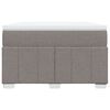 vidaXL Boxspringbett mit Matratze Taupe 120x200 cm Stoff