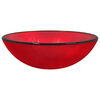 vidaXL Waschbecken Hartglas 42x14 cm Rot