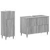 vidaXL 2-teiliges Badezimmer Schrank Set ZWOLLE Sonoma-Grau