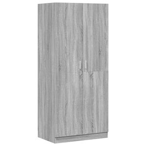vidaXL Kleiderschrank Grau Sonoma 80x52x180 cm Holzwerkstoff