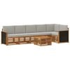 vidaXL Ecksofa Set mit Kissen 6 pcs Nat&uuml;rlich und Hellgrau
