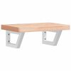 vidaXL Waschbeckenregal Wandmontage Stahl und Massivholz Buche
