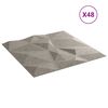 vidaXL Wandpaneele 48 Stk. Betongrau 50x50 cm XPS 12 m&sup2; Diamant