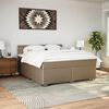vidaXL Boxspringbett Matratze Cappuccino-Braun 180x200 cm Kunstleder