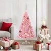 vidaXL K&uuml;nstlicher vorbeleuchteter Weihnachtsbaum Rosa 120 cm PVC