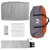 vidaXL Campingzelt mit Dach Grau und Orange 223 x 163 x 130 cm Taft