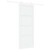 vidaXL Schiebet&uuml;r 83 x 211 cm Holzwerkstoff Wei&szlig;