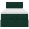 vidaXL Ottoman-Bett mit Matratze Dunkelgr&uuml;n 90x200 cm Samt