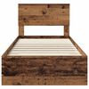 vidaXL Bettrahmen mit Kopfteil Altholz 90 x 190 cm Holzwerkstoff