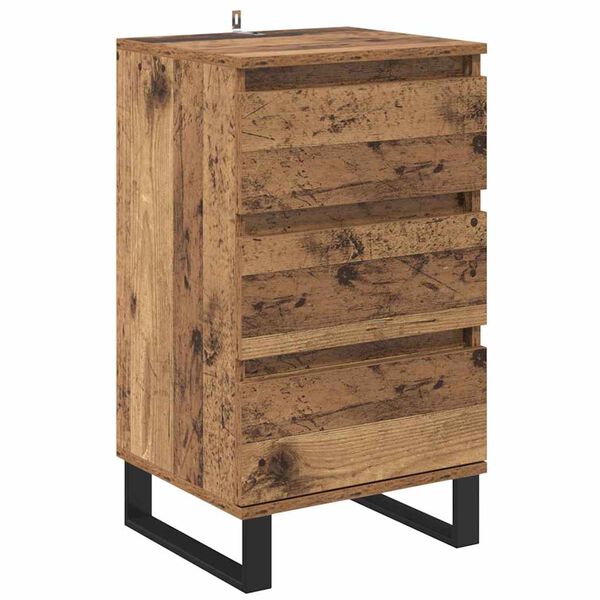 vidaXL Sideboard mit Schubladen Altholz Holzwerkstoff