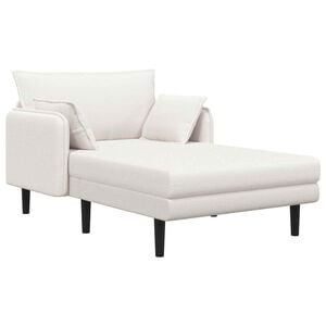 vidaXL Gro&szlig;e Chaiselongue Creme Boucl&eacute;