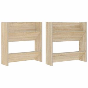 vidaXL Wand-Schuhschr&auml;nke 2 Stk. Sonoma-Eiche 60x18x60cm Holzwerkstoff