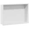 vidaXL Duschnische Wei&szlig; 45 x 30 x 9,5 cm Edelstahl