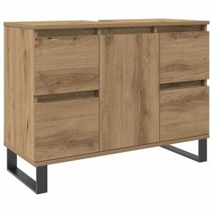 vidaXL Waschbeckenunterschrank Artisan-Eiche 80x33x60 cm Holzwerkstoff
