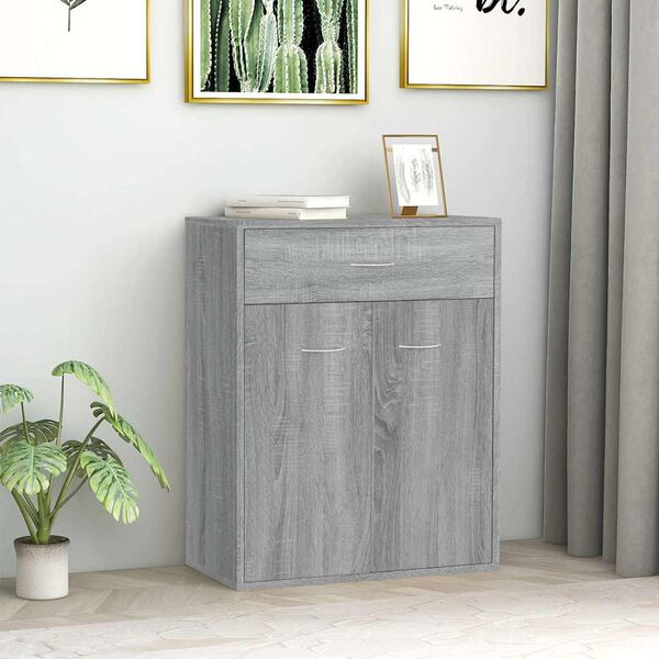 vidaXL Sideboard Grau Sonoma 60x30x75 cm Holzwerkstoff