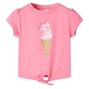 vidaXL Kinder-T-Shirt Helles Neonrosa 92
