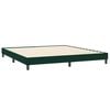 vidaXL Boxspringbett mit Matratze Dunkelgr&uuml;n 180x220 cm Samt