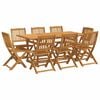 vidaXL 9-tlg. Garten-Essgruppe 180x90x75 cm Massivholz Akazie