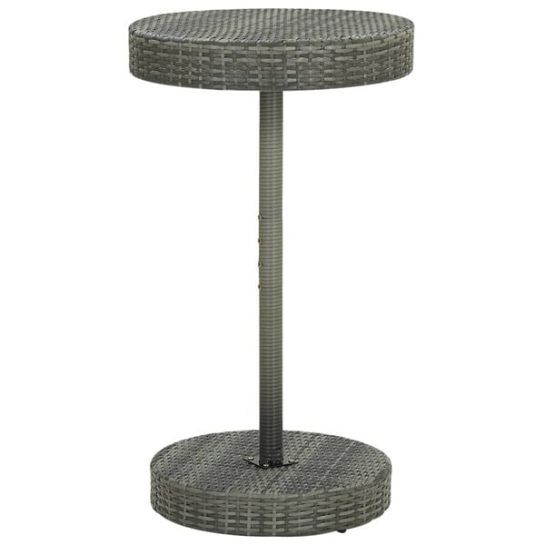 vidaXL Gartentisch Grau 60,5x106 cm Poly Rattan