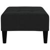 vidaXL Schlafsofa 2-Sitzer mit Hocker Schwarz Mikrofasergewebe