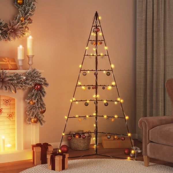 vidaXL Metall-Weihnachtsbaum für Dekorationen Schwarz 180 cm