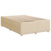 vidaXL Boxspringbett mit Matratze Creme 120x200 cm Stoff