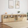 vidaXL Sideboard mit LED-Leuchten Sonoma-Eiche 283x37x67 cm