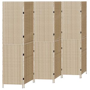 vidaXL Raumteiler Beige 292 x 180 cm Poly-Rattan
