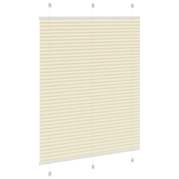 vidaXL Plissee Creme 105x100 cm Stoffbreite 104,4 cm Polyester
