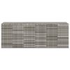 vidaXL Garten-Kissenbox PE Rattan 291x100,5x104 cm Grau