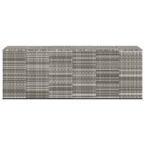vidaXL Garten-Kissenbox PE Rattan 291x100,5x104 cm Grau